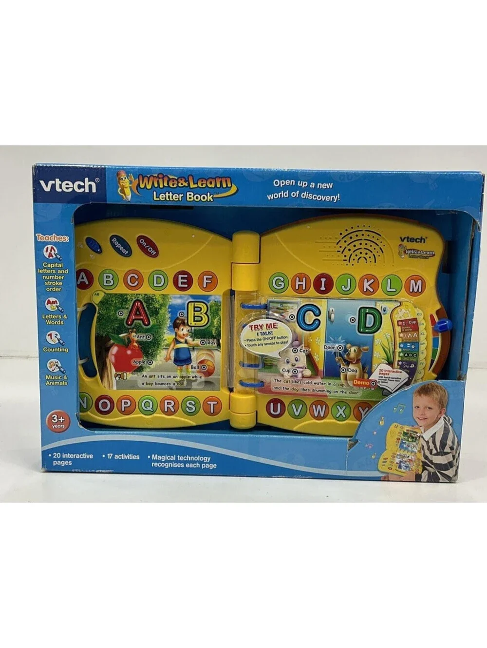 VERY RARE 2003 VTech Write & Learn Letter Book ABC 123 Toy Vintage NEW IN BOX!!!